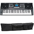 61-Key Full-Size Electronic Keyboard with LCD Screen, Pitch Bend and Vibrato, Includes Carrying Bag, 200 Timbres, 128 Rhythms, and 3-Step Lesson Mode (812 with Bag)