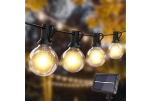 litogo Catena Luminosa Esterno Solare 9,3 M Lampadine Solari da Esterno Giardino 15+1 G40 LED Catena Luminosa Solare 4 Modalità Impermeabile Luce Decorative per Giardino Matrimonio Festa Pergole