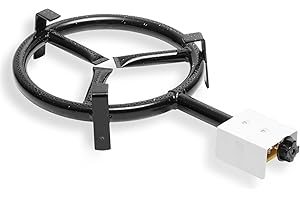 briebe Brûleur à Gaz 1 Anneau 30 cm, Brûleur à Paella, Convient pour Poêle ou Paellera 36 à 42 cm de Diamètre, Régulateur de Flamme