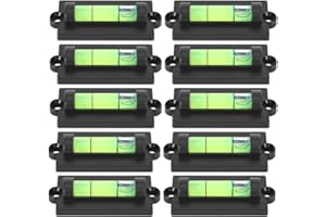 WEIYIROTY Mini Spirit Levels - 10 Piece Plastic Bubble Level Spirit Levels Bracket Level Motorhome Mount Level for Builders, Home DIY, Brick Laying, Camera Tripod, Computer Display