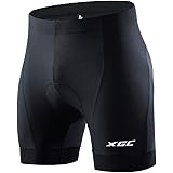 XGC Herren Radunterhose Radsportshorts Fahrradhosen mit elastische atmungsaktive 4D Gel Sitzpolster mit Einer hohen Dichte