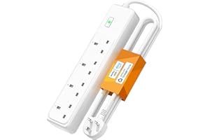 REFOSS Smart Power Strip WiFi Plug - Smart Outlets Smart Extension Lead 1.8m with 4 AC Outlets, Compatible with Amazon Alexa, Google Assistant, Support Voice/APP Control, Surge Protecting, 13A 250V