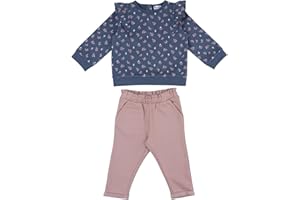 PRÉNATAL Prénatal, Completo Tuta Neonata Felpata, Leggings Lunghi e Felpa in Morbido Cotone, Abbigliamento Bambina