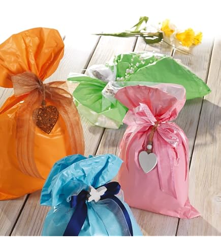 1PZ Buste regalo Mat Pearly A - in PPL - assortimento 5 colori classici