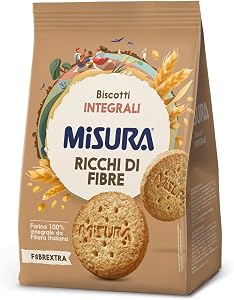 Misura Biscotti Integrali Fibrextra | 100% Farina Integrale | Ricchi in Fibre | Confezione da 330 grammi