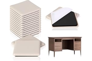 TUSERXLN Furniture Sliders Self Adhesive Gliders, 14 Pieces 40mm Heavy Furniture Mover Chair Sofa Sliding Pads, Reusable Furniture Slider Mover Pads for Carpet and Hard Wood Floors(Square)