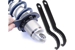 Youwise 2Pcs 6.1" Chiave Universale Ammortizzatore Pre Carico Chiave a Gancio C Strumento di Regolazione per Moto ATV Motoslitta Dirt Bike (Nero)