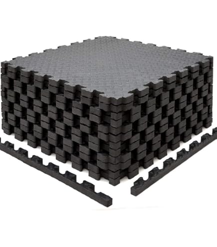 Signature Fitness Puzzelmat Van EVA-schuim - 1/2 Inch Dik, 48 Sq Ft, Antislip, Voor Thuis Workouts