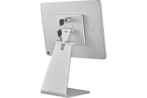 BongBingBoo Support commercial réutilisable antivol pour tablette - vissé et réutilisable avec support adhésif, verrouillable avec clé, adapté pour iPad et autres tablettes