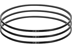 sourcing map 3 Pcs Z-38 1/2 Z Type V-belt 975mm/38.4" Inner Length x 0.39" Width x 0.24" Height, Z-type Closed-Loop Rubber Transmission Belt