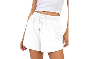 EBANKU Pantalones Cortos Deportivos para Mujer, Informales, de Verano, para Correr, Gimnasio, cómodos, de Talle Alto, Pantalones Cortos Deportivos con Bolsillos