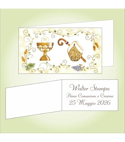 Bigliettino Bomboniera Prima Comunione E Cresima - BFF0080 - Foto 5