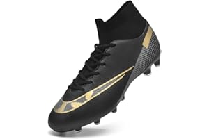 GOGOUP Chaussures de Football Homme Crampons Professionnel Adolescents Athlétisme Entrainement Chaussures de Sport Antidérapant