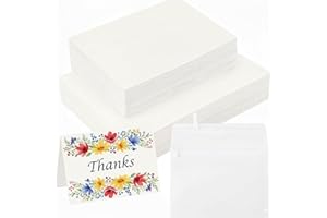 POBUU 30 Sets Watercolor Cards with Envelopes,140lb/300GSM Blank Watercolor Paper,4 x 6 in Foldable Water Colour Postcards for Greeting Card Birthday Wedding Invitations