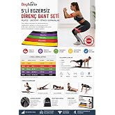 5&rsquo;li Egzersiz Diren&ccedil; Bant Seti &ndash; Pilates, Yoga, Fitness ve Crossfit Diren&ccedil; Lastiği Seti | Kal&ccedil;a, Bacak, Kol ve V&uuml;cut Geliştir