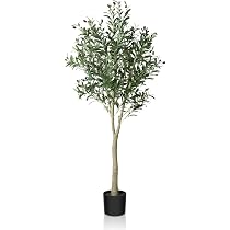 CROSOFMI Olivier Artificiel 150cm en Pot Fausse Plante Verte