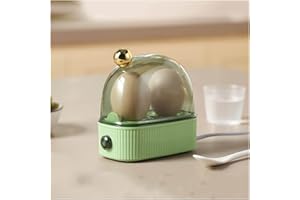 SISWIM Electric Egg Cooker Small Egg Cooker Multi Function Egg Steamer Dormitory Household Egg Boiler One Person Breakfast Machine Can Cook Two Eggs Rapid Egg Boiler (Color : Bianco)