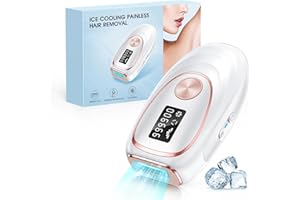 Haarlosy Depiladora IGBT, depilación láser para hombre/mujer, 999.900 pulsos de luz, 3 funciones HR/SC/RA y 9 niveles de energía blancoN