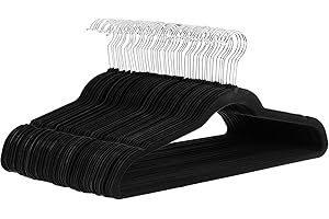 Amazon Basics sammetshängare för kostymer, svart, 30-pack