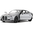 imtfzct 1:36 Scale BMW M4 CSL Alloy Model Car, Die-cast Toy Car with Pullback Function, Birthday Gift for Kids (Grey)
