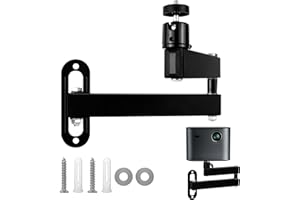 letuxaamz Projector Stand Beamer Halterung Wand, Metallhalter Multi-Winkel Verstellbare Projektorhalterung Anzug für Projektor/Überwachungsbügel mit 1/4-Zoll-Schraubschnittstelle Gelenkarm Halterung