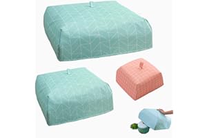 YEEMEEN 3PZ Copertura Antipolvere Pieghevole per Alimenti Coperture per Alimenti Portatili Coprivivande a Rete Pieghevole Anti Insetti Tende da Copertura per Alimenti Conservare Il Calore BBQ Attrezzo Cucina