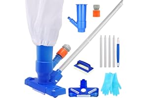 CAPGOOST Aspirador de Piscina, Limpiafondos Piscina, PortáTil Limpiafondos Piscina Manual con Barra Telescópica, Kit de Limpieza Piscina, Desmontable Aspiradoras de Mano para Piscinas, Jardin, Estanques
