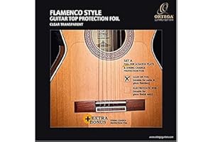 Ortega Guitars OPG-FLAM1 Battipenna, Pannello Del Top Completo E Ponte, Trasparente, Permanente
