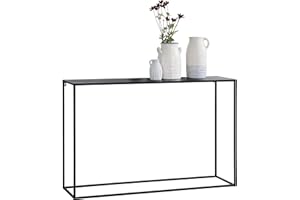 [en.casa] Konsolentisch Turia Beistelltisch 74x115x32 cm Wohnzimmertisch Industrie-Design Metall Schwarz