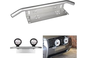 triclicks Chrome universel pare-chocs kennzeichenhalterung Support de plaque Lampe de travail Support pour voiture, affroad, SUV, Pickup, camion