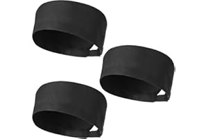KALIONE 3Pcs Unisex Chef Hats, Chef Beanie Chef Caps for Men, Adjustable Kitchen Cooking Caps with Breathable Mesh Top, Black Sushi Beanie for Adult