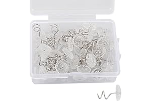 GLADFRESIT Bed Skirt Pins - 50pcs Clear Heads Twist Pins
