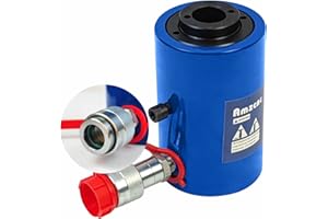 AMZCNC 20T Hydraulic Cylinder Jack Hollow Single Acting Hydraulic Ram Cylinder 2"(50mm) Hydraulic Lifting Cylinders (20T 2Inch Hollow)