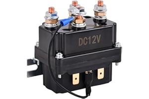 DIXHILLS Relay solénoïde 12 V 250 A Relais de treuil électrovanne de rechange pour Winch Control ATV UT 8000-15000 lb