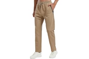 ZOXOZ Pantalon Chandal Hombre Algodón con Cremallera Bolsillos Cintura Elástica Ajustable