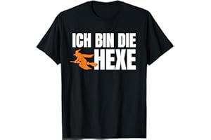 FUNNY HEXEN HALLOWEEN DESIGNS Bin Die Hexe Lustiges Partner Halloween Kostüm Hexen Damen T-Shirt