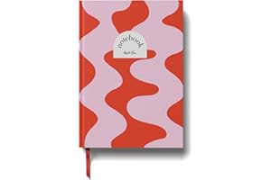 Yop & Tom Lined Notebook (A5) - Red Ripple - Hardback Journal - Medium Ruled
