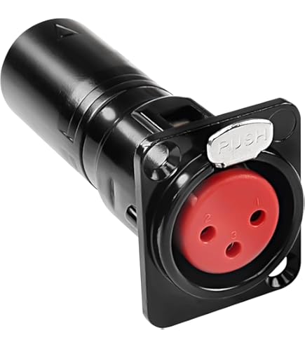 QIANRENON Verrouillage 6,35 Mm Panneau De Montage Stéréo Adaptateur TRS