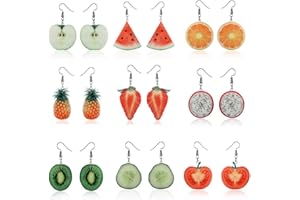 Holibanna Boucles D'oreilles de Fruits Boucles D'oreilles Créatives Amusantes Boucles D'oreilles Goujons pour Femmes Filles Acrylique Oreille
