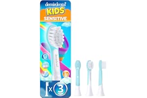 ‎DEMIRDENTAL 3er demirdental for Kids – wymienne końcówki pasujące do sonicznych szczoteczek do zębów Philips Sonicare dla dzieci od 3 lat, HX6033 HX6034, Mini, Turkusowy