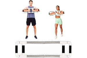 GoFitness Barra Push Down - Extensor de pecho - Equipo de Entrenamiento en Casa para Pecho, Brazos, Hombros, Abdominales y Espalda - Aparatos de Ejercicio Resorte para Casa o de Viaje