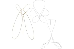 3 Bauchkette Silber, RosyFate Körperkette Silber, Körperketten, Kettengürtel, Bauchkette Hüftkette, Körperketten für Frauen, Bikini Bauchkette, Körperkette für Frauen und Mädchen (C)