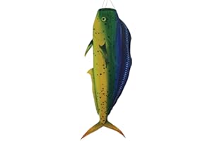 In the Breeze 5116 Dorado Fish Windsock-Hanging Outdoor Decoration, 48 Inches