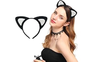 LAKJUOZ 1 Pièces Bandeau Oreilles De Chat, Serre-Tête De Chat, Accessoire De Cheveux, Pour Fille Et Femme, Costume De Fête, Décoration