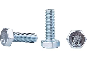 MARCOPOL Lot de 10 boulons hexagonaux DIN 933 en acier zingué M10 x 30 mm Grade 8.8 Filetage complet Tête hexagonale Boulon de taraud (10, M10 x 30 mm)