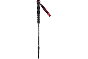MBC Collapsible Trekking Pole Carbon Fiber Hiking Walking Stick Professional Photography Monopod Stand for Camera and Camcorder - Black
