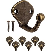 Ganci Per Guardaroba Vintage In Ferro - Set Da 6 Pezzi, Doppi, Per Asciugamani E Cappelli - Foto 8