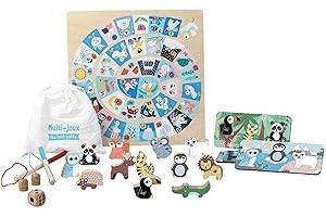 Vilac VIL8566 Jeux Tout-Petits Michelle Carlslund-À partir de 2 ans-8566 Animal,Elephant Multi Childrens Games, Multicolored, Large