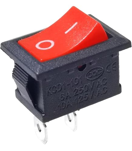 Interrupteur Rectangulaire 3 Phases ON/OFF 6A 250V - KCD1 6 Pins 15x21mm - Neuf D'origine