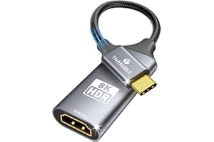 THANDBLE USB C to HDMI 2.1 Adapter, Support 8K@60Hz and 4K 120Hz, Dynamic HDR, Thunderbolt 3/4/5, USB 4 Port, Type C to HDMI Adapter for MacBook Pro/Air, XPS, ThinkPad, iPhone 15/16 Series